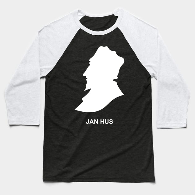 The Silhouette Christian reformer and preacher Jan Hus Baseball T-Shirt by Reformer